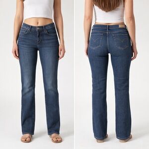 LEVI’S Women’s Demi Curve Straight Leg Blue Denim Jeans 10/30